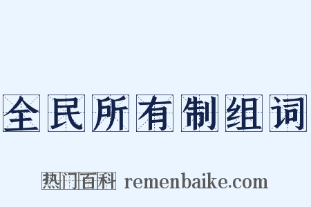 全民所有制组词是什么意思的图片